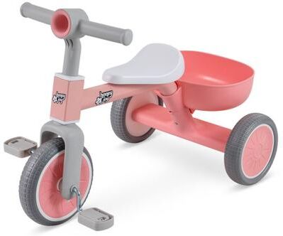 Costway Toddler Convertible Trike with 86° Limited Steering Angle and Carbon Steel Frame-Pink