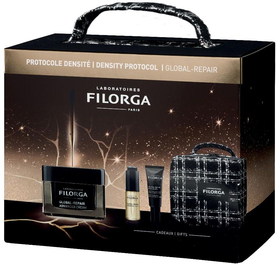LABORATOIRES FILORGA C.ITALIA Filorga Global-Repair Cofanetto Crema 50 ml + Elixir 5 ml + Eye & Lips 4 ml con Trousse Beauty