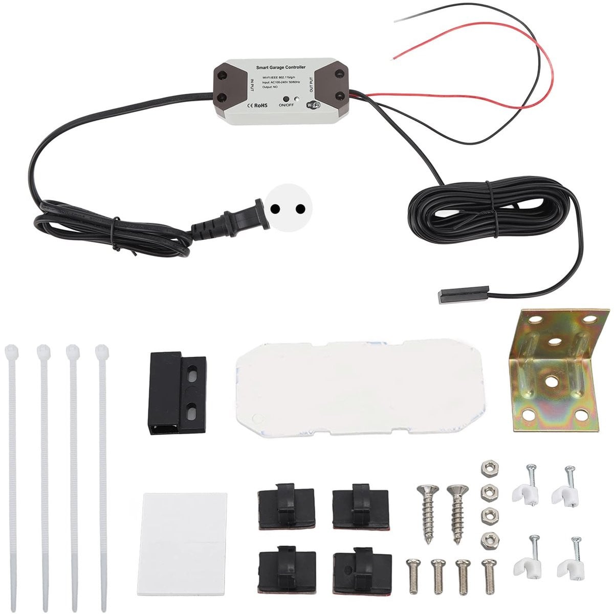 Smart Garage Controller Wifi Garagedeuropener met Afstandsbediening en Spraakbesturing - Wit