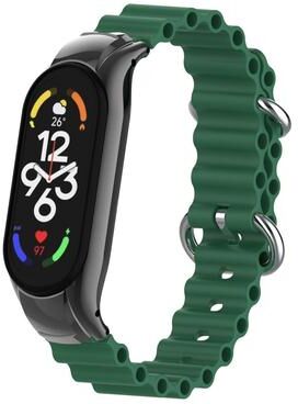 Everyday Crate Xiaomi Mi Band 7 Silicone Watch Band Marine Breathable Replacement Strap army Green