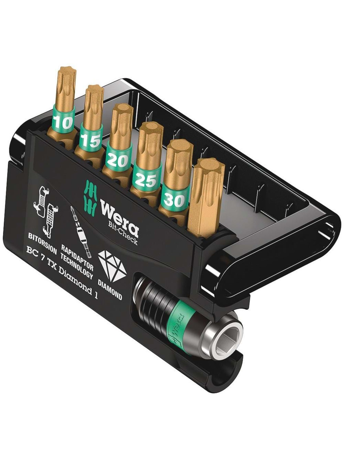 Wera Bit-Sortiment, Bit-Check 7 TX Diamond 1, 7-teilig