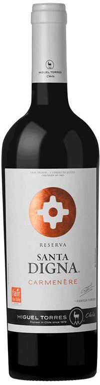 Santa Digna Carmenère 2024 Miguel Torres Chile - Vino Carmenère de Chile con Graduación 13,50