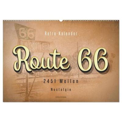 Route 66 - 2451 Meilen Nostalgie (Wandkalender 2027 DIN A2 quer), CALVENDO Monatskalender