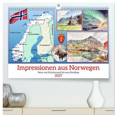 Impressionen aus Norwegen (hochwertiger Premium Wandkalender 2027 DIN A2 quer), Kunstdruck in Hochglanz