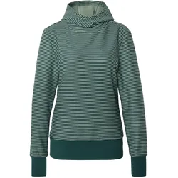 Tchibo - Kapuzen-Pullover - Damen - Gr. XS - grün/gestreift