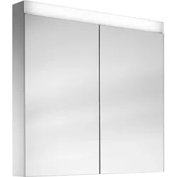 Schneider PATA LED-Spiegelschrank, 2 Türen 40/40cm, 795x120x756mm, Beleuchtung oben dimmbar, 161.080.01.02, Ausführung: CH-Norm/Korpus weiß/4000K