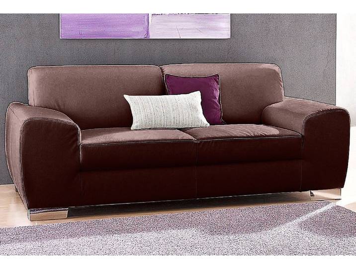 2-Sitzer DOMO COLLECTION Ricardo kubisch, modern & elegant, bequem, Federkern, Breite 204cm , braun, B:204cm H:81cm T:95cm, Sofas, 2-Sitzer