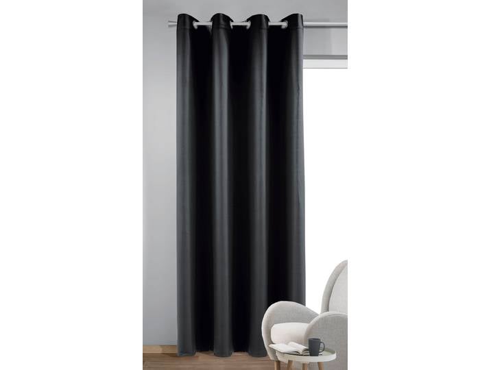 Vorhang HOMING Mia Gr. 1, schwarz, B:140cm H:245cm, Polyester, Gardinen, Vorhang, Fertigschal
