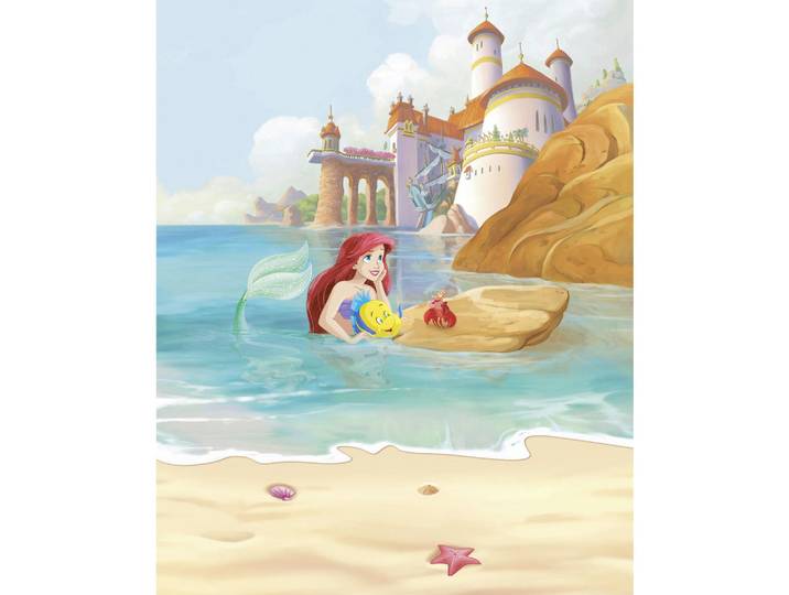 Disney Fototapete Ariel Daydream, Mehrfarbig, Cartoon, 200x250 cm, Tapeten & Wandverkleidungen, Fototapeten