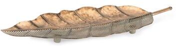 Melrose International Distressed Metal Leaf Tray (Set of 2)
