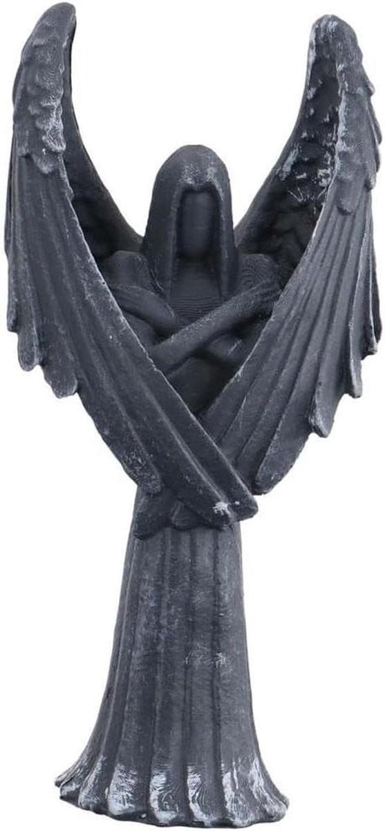 Donker Engel Beeldje - Duistere Engel - Halloween Decoratie - Handgeschilderd - Hoogte: 167 cm - Donker
