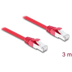 DELOCK RJ45 Netzwerkkabel Cat.6A S/FTP 3m rot