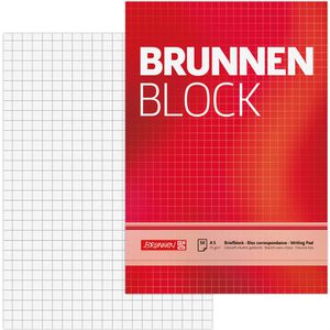 Brunnen Brunnen Briefblock 1052428 Der  Block, A5, 70g/qm, ungelocht, 50 Blatt, kariert
