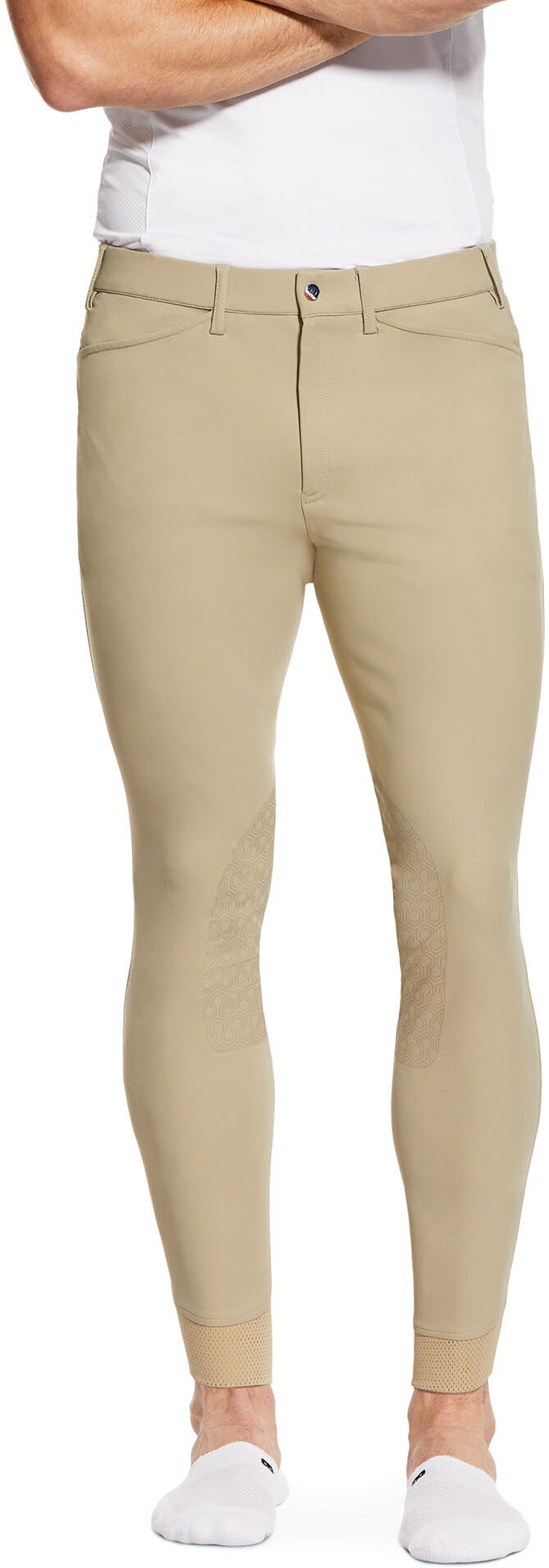 Men's Tri Factor Grip Knee Patch Breech in Tan, Size: 36 Long by Ariat