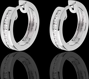 Edenly Creolen in Weissgold - 0.24 Karat - 22 Diamanten
