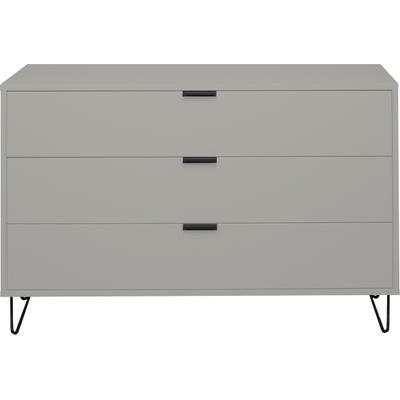 Kommode MÄUSBACHER "Bonnie", grau (kreidegrau matt), B:119cm H:80cm T:45cm, Holzwerkstoff, Sideboards, Kommode, Kommode mit Drahtgestell