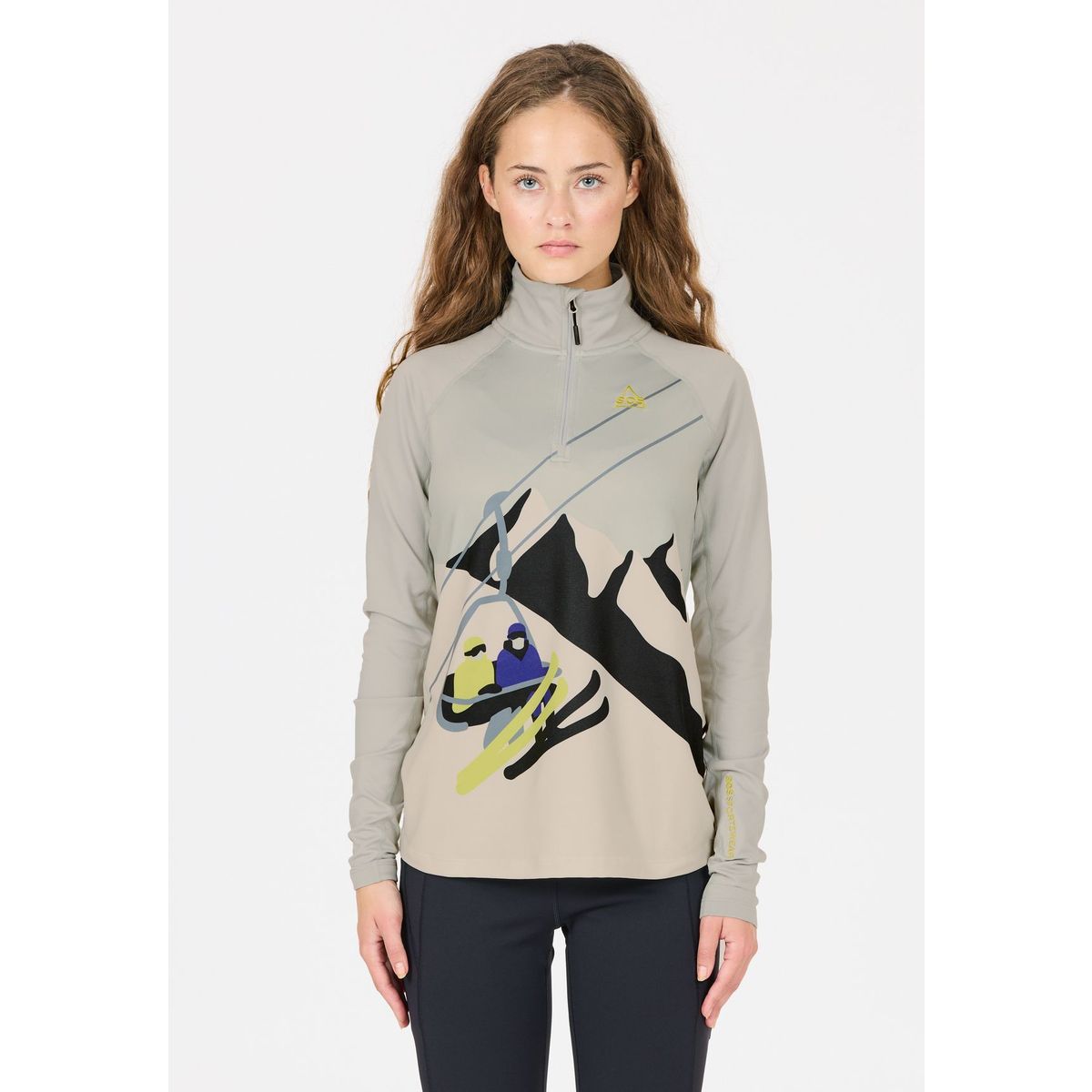 SOS Stratos W Half Zip Printed Midlayer harbor mist (1053) S SOS263170-1053-S