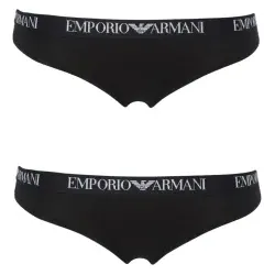 Emporio Armani für Damen. EW000402_AF13033 2er Set Tangas Essential Cotton schwarz (XL), Heimtextilien, Baumwolle