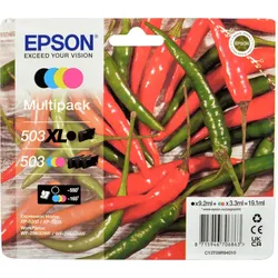 4 Epson Tinten C13T09R940 Multipack KCMY 503XL 503