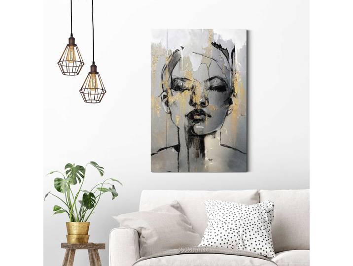 Deco-Panel REINDERS Golden Face , gold (farbe bild(er): gold), B:60cm H:90cm T:2cm, Holzwerkstoff, Bilder, Deco-Panel