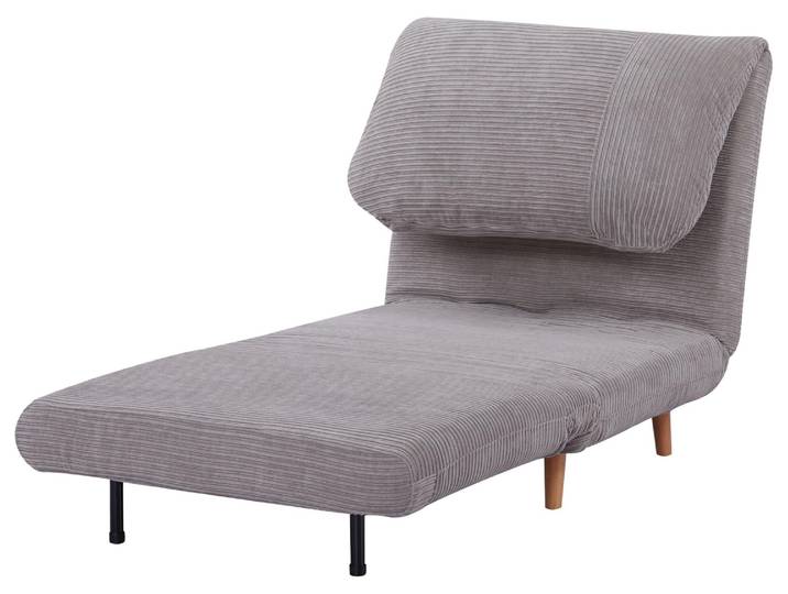 HOMCOM 2-in-1 Schlafsofa Schlafsessel Klappmatratze Gästebett Klappbett Hellgrau