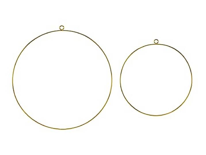 Gouden metalen decoratie ringen (2 stuks)