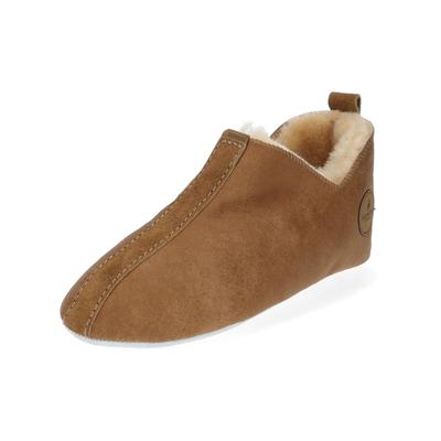 Hausschuh SHEPHERD "Shepherd Hausschuhe Lammfell", Damen, Gr. 36, braun (cognac), Lammfell, Schuhe Hausschuh