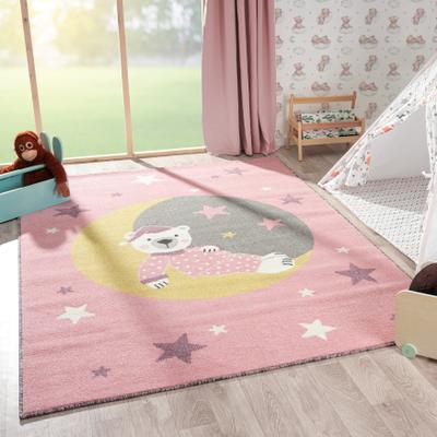 KALATY Kids Teddy Bear on the Moon Area Rug