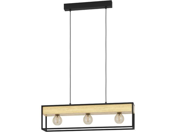 Eglo Pendellampe Libertad 1 Braun/schwarz Holz/Stahl B 14 cm