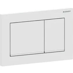 Geberit Omega20 Betätigungsplatte, eckig 2-M-Sp., weiß matt, Etc /chrom glänzend