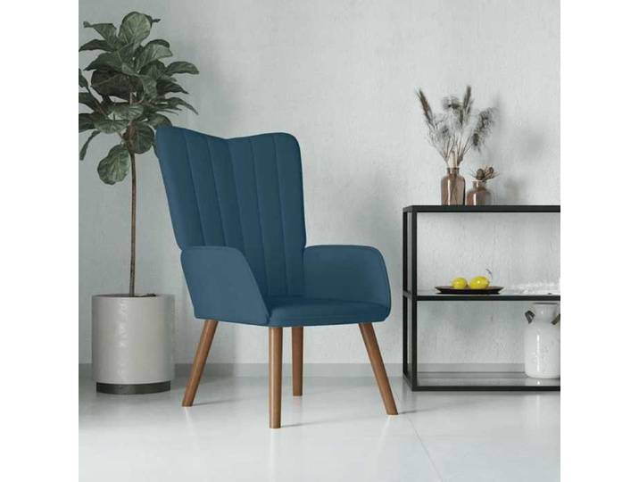 Chaise intérieure moderne Fauteuil de relaxation Bleu Velours(8594）