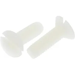 RS PRO, Schrauben, Senkkopf Schlitz Schrauben, M6 x 20mm Nylon (100 Schrauben pro Stück)
