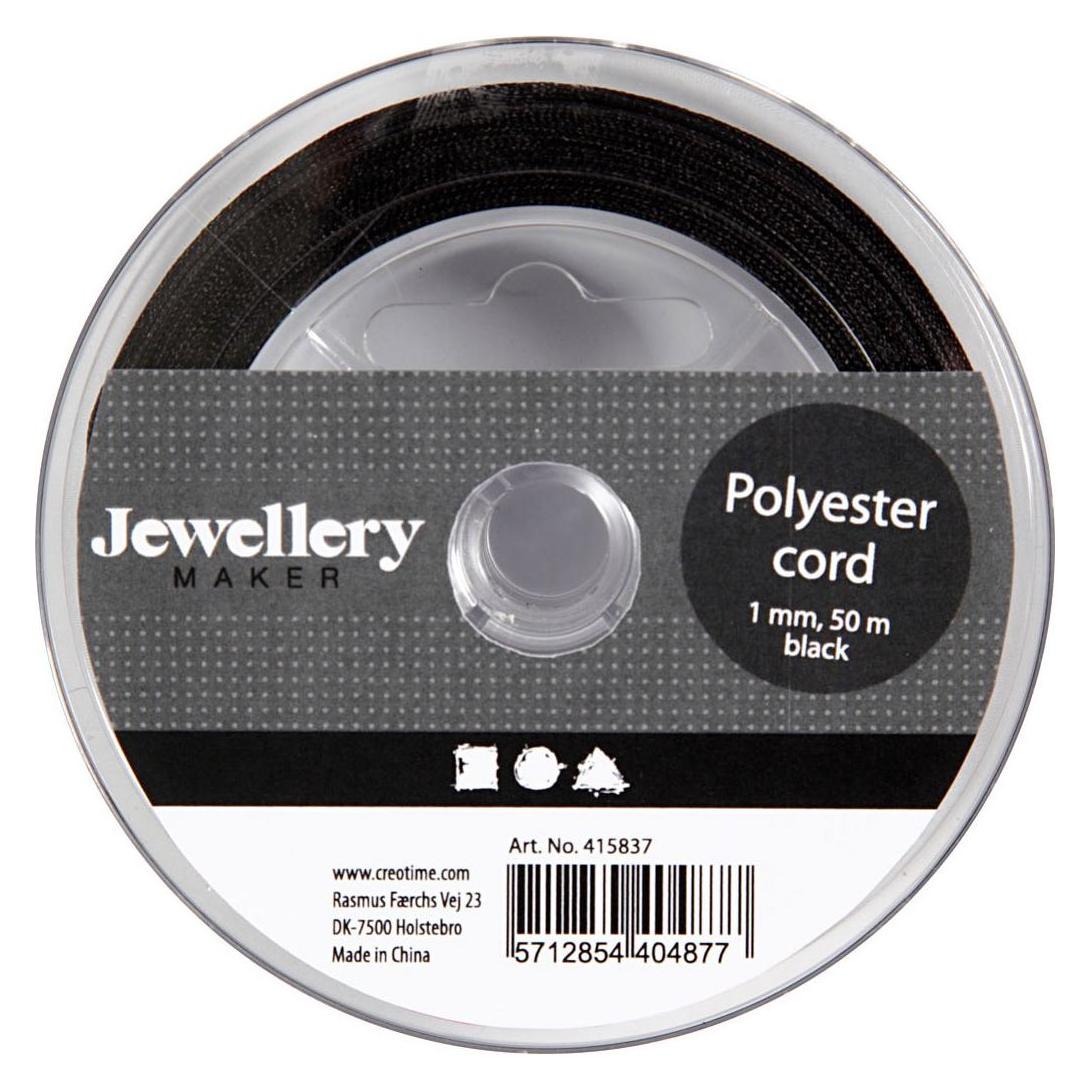 Creativ Company Polyesterschnur Schwarz, 50m (1 mm, 50 m) (5712854404877)