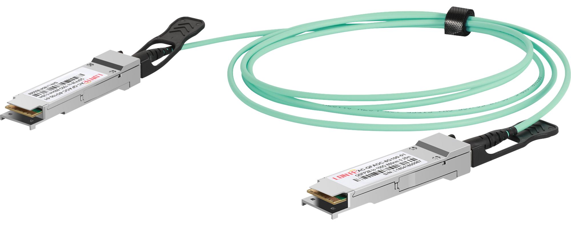 Digitus QSFP28 to QSFP28 100G Active Optical Kabel 10m, 10 m, AOC, OM3/OM4, QSFP28, QSFP28