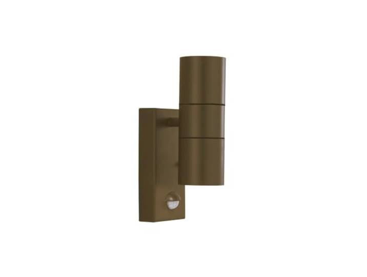 Searchlight Buitenwandlamp, 2 lampen, roestvrij staal, roestbruin,