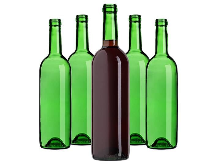 KADAX bouteille de vin 750ml vert sans liège 30 pièces