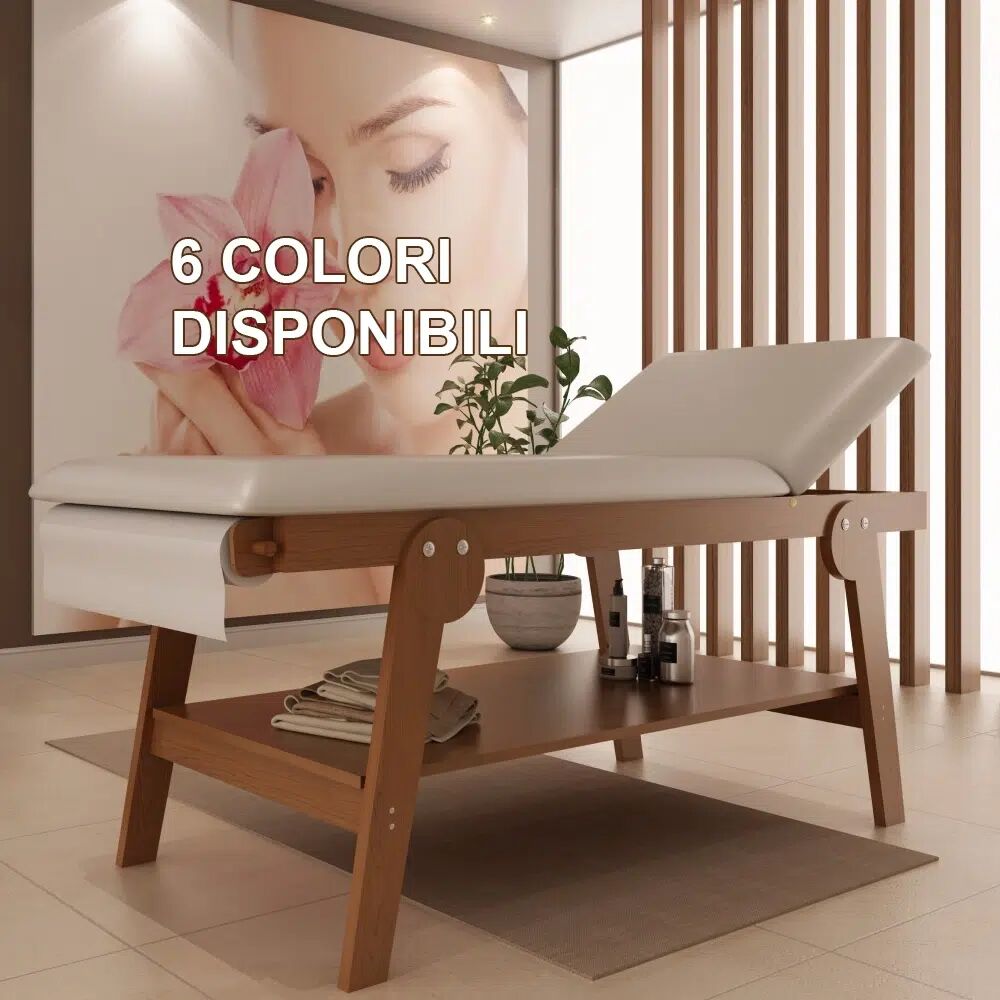 MG Legno Lettino Medicale o da massaggio in legno naturale Italiano CILIEGIO
