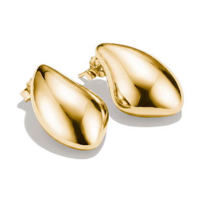 Paar Ohrstecker THOMAS SABO "Große Tropfenohrringe gelbgoldfarben", gelbgoldfarben, Ohrringe, Damen, Metall