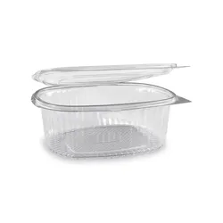 Feinkostbecher (rPET) mit Deckel oval klar 1000ml