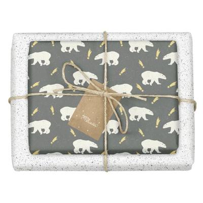 Geschenkpapier Set Weihnachten: Eisbär (schwarz, weiß) für Kinder und Erwachsene, Sonstige von , Dabelino
