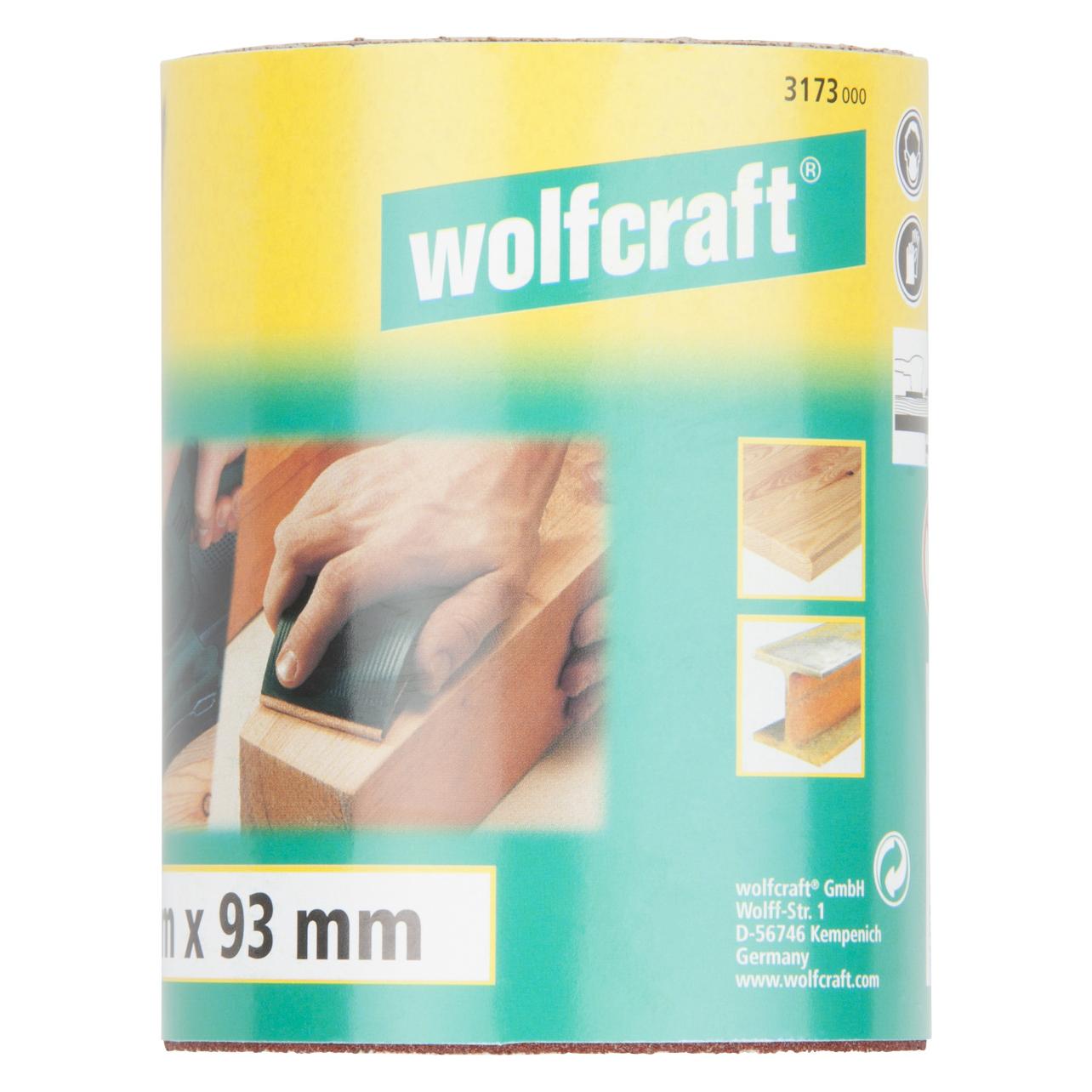 wolfcraft 1 Schleifpapierrolle Kor. K100, 5mx93mm (100) (3173000)