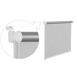 Thermorollo Verdunklungsrollo 70x200 cm hellgrau Fensterrollo mit Thermobeschichtung  100% Abdunklun