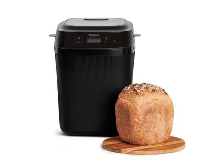 Panasonic SD-PN100KXE Mini Brotbackautomat, Kompakt, 18 Programme, Schwarz Kompakter Brotbackautomat 400 g, 18 Automatikprogrammen, Glutenfrei, Dualen Temperatursensoren, Handwerkskunst-Knetsystem