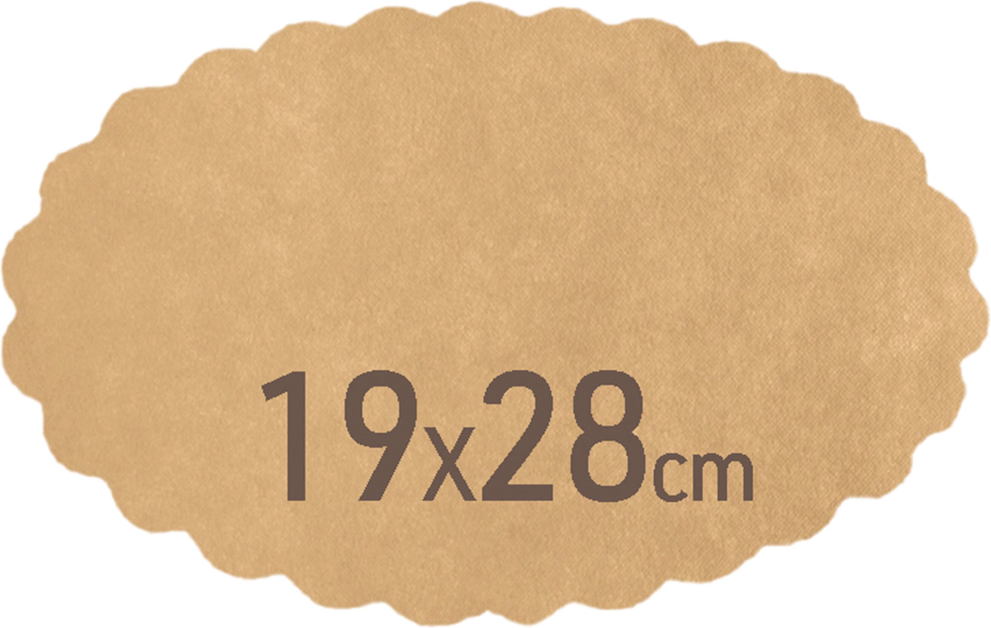 Byo Set 2000 Carta fritto ovale in paglia 80 gms 19 x 28 cm