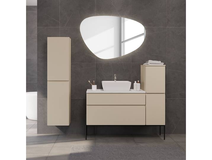 Badset 4-teilig 169 x 150 x 47cm Kaschmir