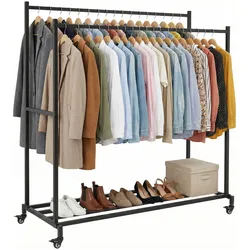 CLP Kleiderständer Lieska 150 cm schwarz   Größe: 150 cm