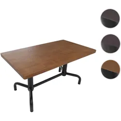 Esszimmertisch HWC-P31, Tisch Esszimmertisch, Industrial Holz 140x80cm ~ natur, schwarzes Gestell