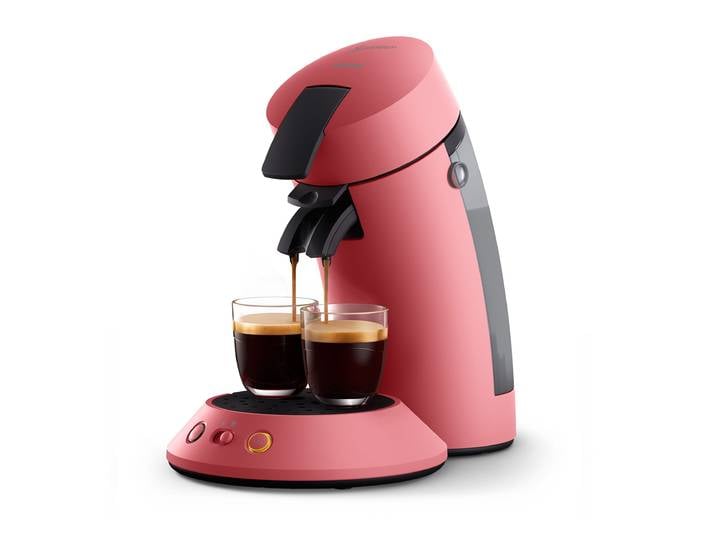 PHILIPS SENSEO Kaffeepadmaschine Original Plus CSA210/60, mit zwei Kaffee-Einstellungen , rot (korallrot), 2, Kaffeemaschinen, Kaffeepadmaschine
