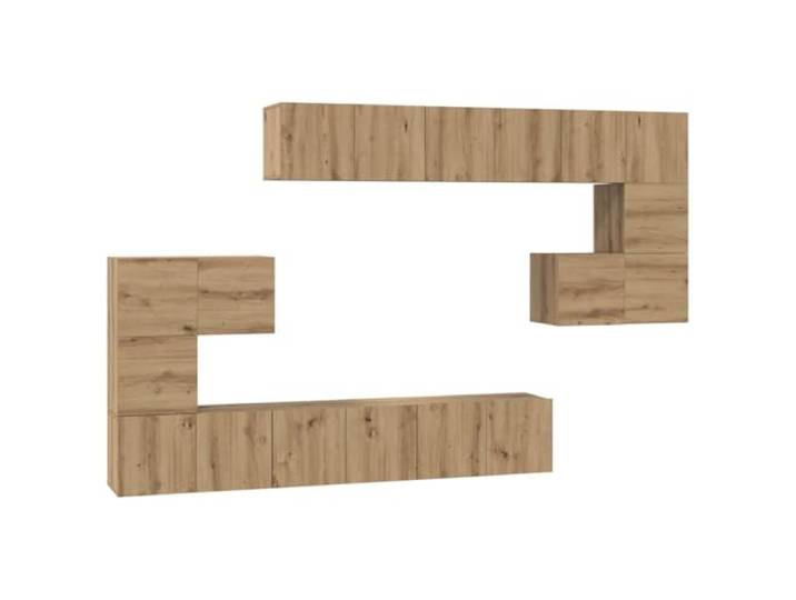 hliofuir 10-tlg. Wand-TV-Schrank Set, Lowboard Hängend, Artisan-Eiche Schafft freie Bodenfläche im Wohnzimmer oder Gästezimmer, bietet geschlossene Fächer und trägt verlässlich bis zu 600 kg.