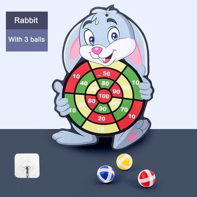 Montessori Kids Dart Board Game For Active Indoor Learning rabbit
